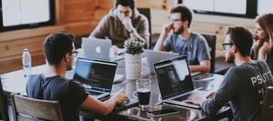 Developers sitting together